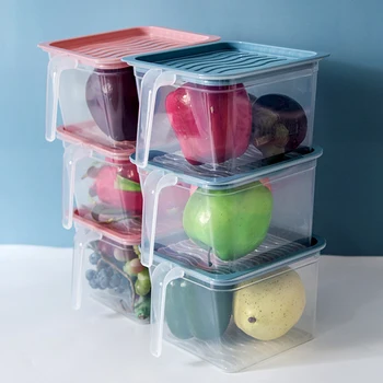 

1/3/5PCS Kitchen Transparent Storage Box Sealed Jar Grains Beans Storage Organizer Food Containers Refrigerator Storage Boxes