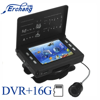 

Erchang 15M 1000TVL Fish Finder Underwater Ice Fishing Camera With Video Recording 3.5" LCD Monitor 8PCS LED Night Vision Camera