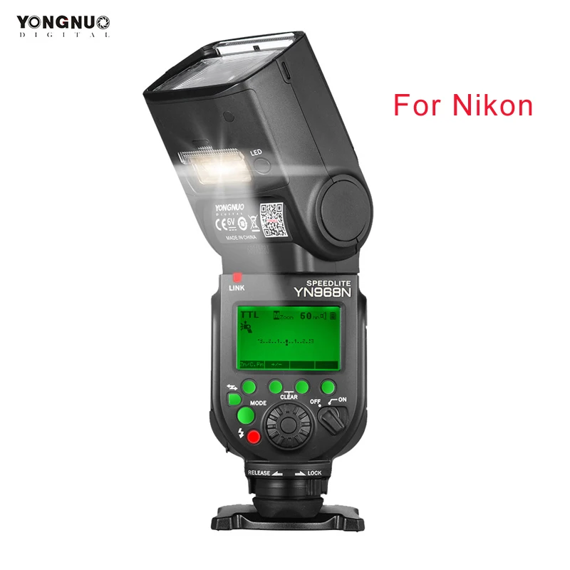 For Canon Светодиодная лампа для видеосъемки YONGNUO YN968N Вспышка Speedlite для Canon Nikon DSLR совместим с YN622N YN560 Беспроводной ttl Speedlite 1/8000 с светодиодный свет - Цвет: For Canon