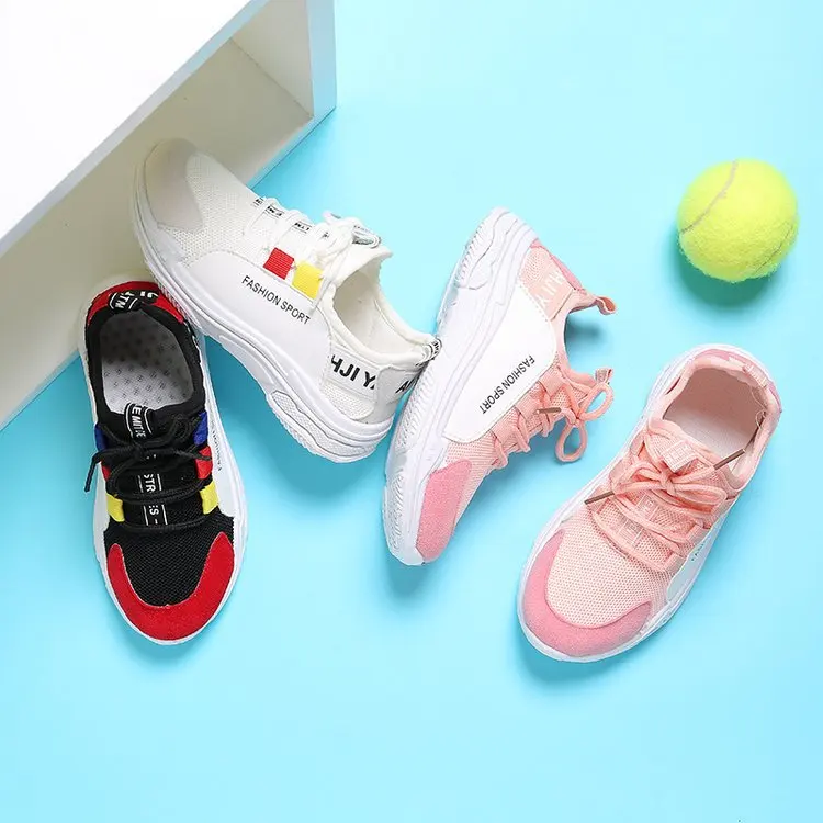 

BOY'S Shoe New Style Spring Children Punched Sheet Surface Athletic Shoes Big Boy Boy Women's Children's Tennis Shoes