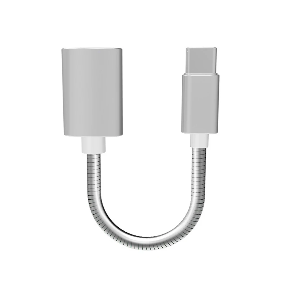 Type-C Кабель-адаптер USB C type-C штекер USB 3,0 Женский зарядный USB-C для синхронизации данных конвертер для samsung Galaxy huawei Xiaomi - Цвет: Silver
