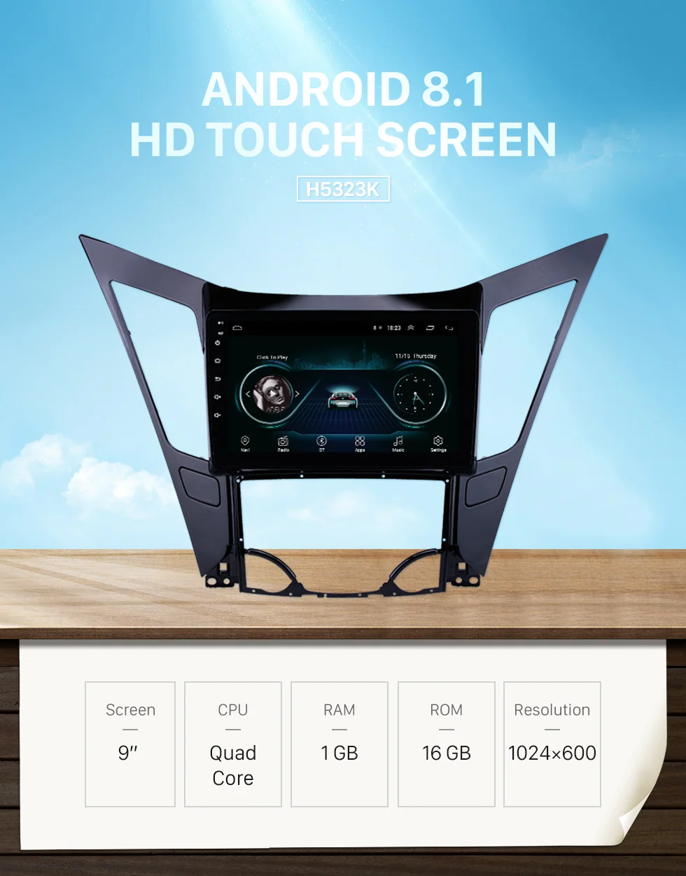 Seicane Android 8,1 " 2din автомобильный gps радио для 2011 2012 2013 hyundai Sonata 8 Поддержка Carplay DAB OBDII DAB