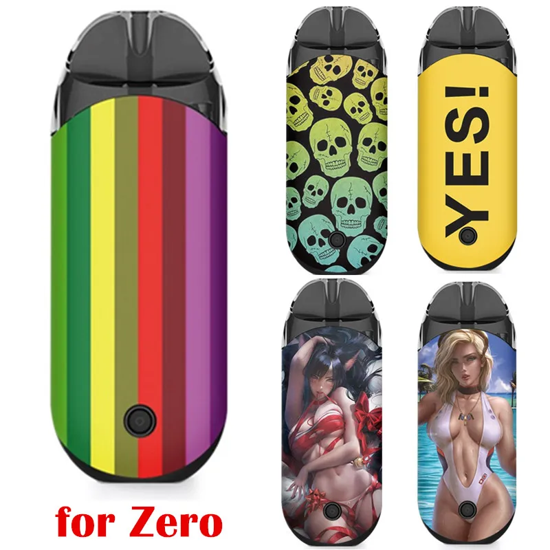 

Fashion Sexy Beauty Clown Skull Head Stlye Wrapper Sticker Protector Skin for Zero Kit Vape Pod E Cigar