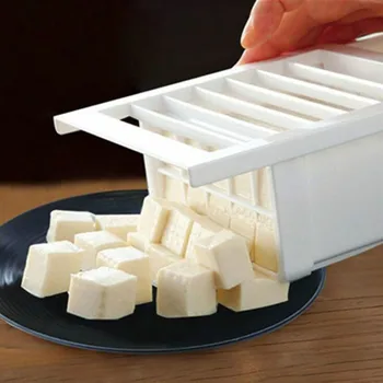 

DIY Tofu Into Cubes Device Box Molds Non-folding Soybean Moulds Kitchen Dining Cutter Cooking Tools Accessories