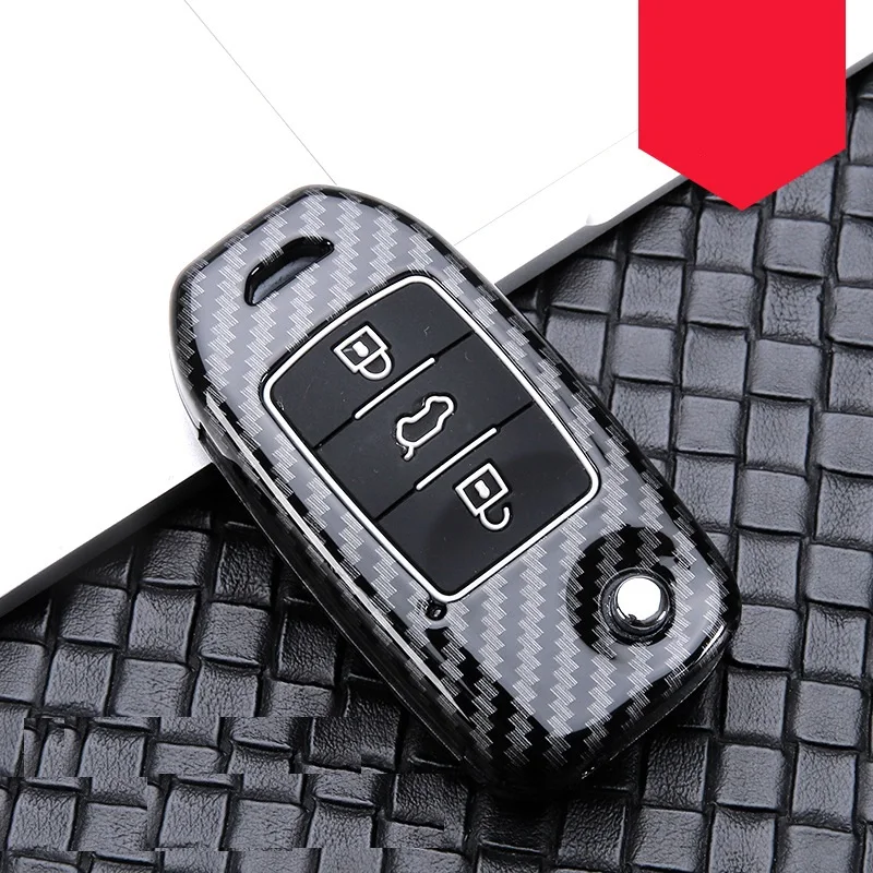 

Carbon fiber Alloy+Silicone Car Smart Key Case Cover For Changan CS75 EADO CS35 RAETON CS15 V3 V5 V7