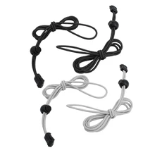 Фиксирующий башмак шнурки эластичные шнурки для бега спортивные 110 см 1 пара черный и 1 пара серый с черным