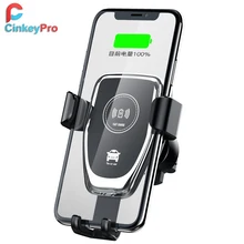 CinkeyPro, беспроводное автомобильное зарядное устройство для iPhone X 8 XS, samsung, XiaoMi, USB, держатель для быстрой зарядки, подставка на вентиляционное отверстие, универсальное QI устройство