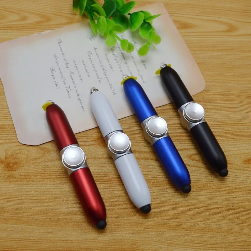 

Multi-functional Fingertip Gyro Ball Pen LED Light-emitting Touch Pen 2019 New Style Creative Decompression Pen