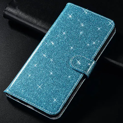 Glitter Style-blue Mi 8 9 9SE Note6 Note7 Роскошный кожаный чехол-книжка с бумажником кожаный чехол для спортивной камеры Xiao mi 8 Lite 9 SE Red mi 7 7A 6A Note 4 6 7 отделами для карт чехол для телефона PU Чехол - Цвет: Glitter Style-blue