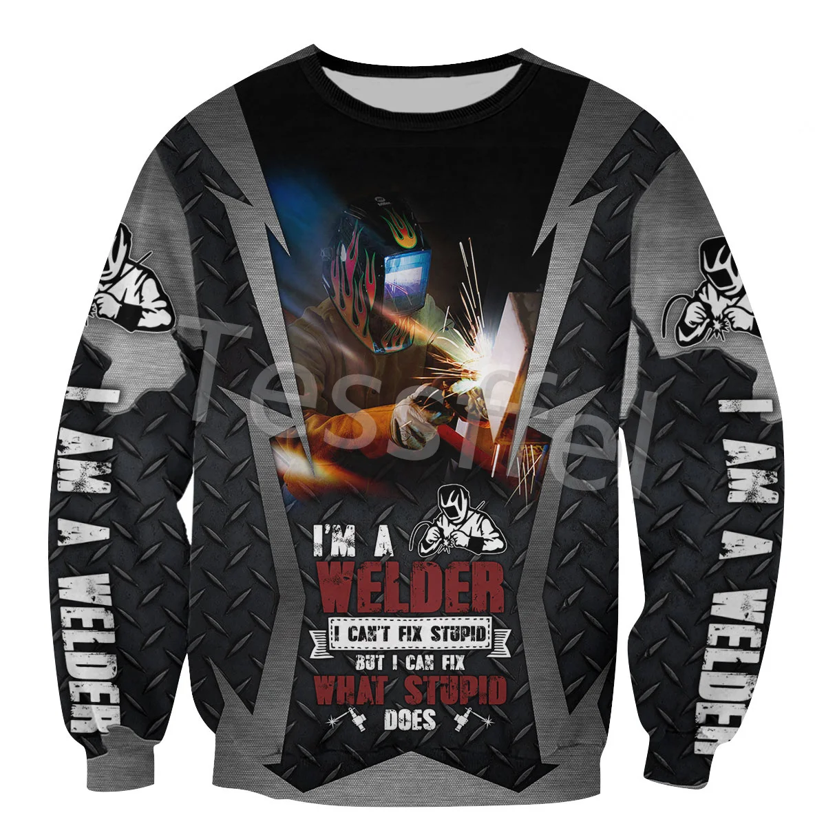 Tessffel Welder Worker Profession 3D Printed NewFashion Men's Sweatshirt Harajuku Zipper Hoodie Casual Unisex Jacket Style-10