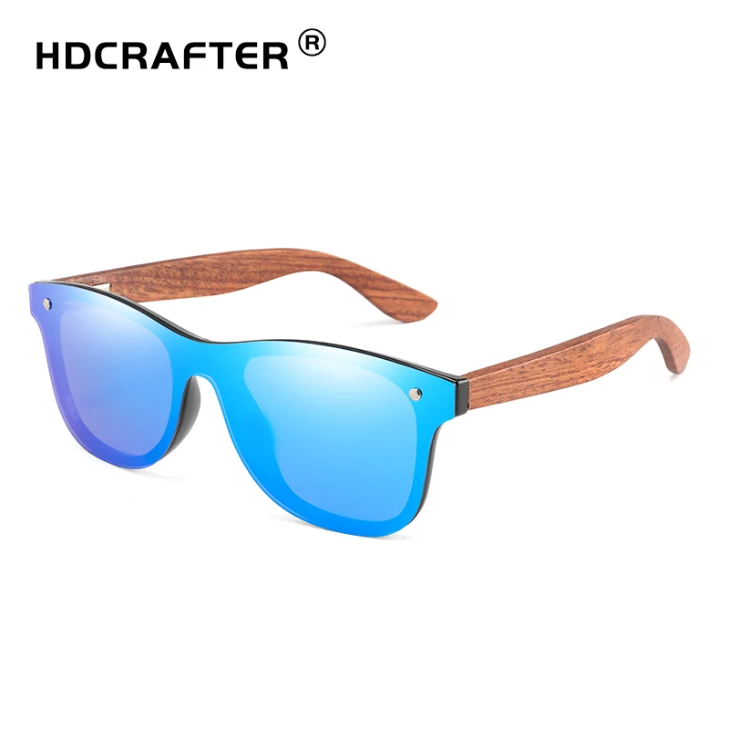 HDCRAFTER деревянные бамбуковые негабаритные солнцезащитные очки бренда класса «Люкс» дизайнерские зеркальные Квадратные Солнцезащитные очки без оправы для женщин/мужчин