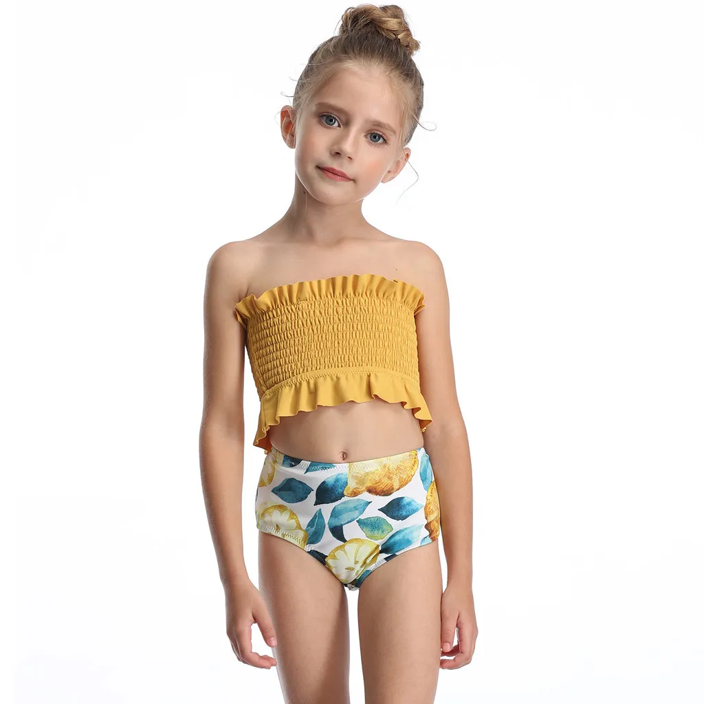 

Mother And Daughter Print Two Piece Swimsuit Matching Swimsuit Clothing Girls' parent-child split family look outfits L103