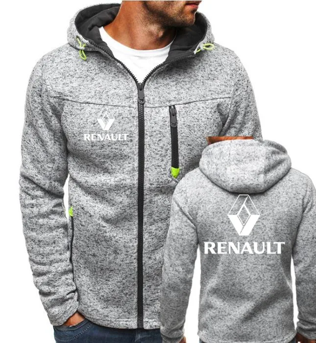 Новинка зимы, модная мужская Толстовка renault на молнии, кардиган с капюшоном, толстовки, повседневные пальто, топы - Цвет: 2