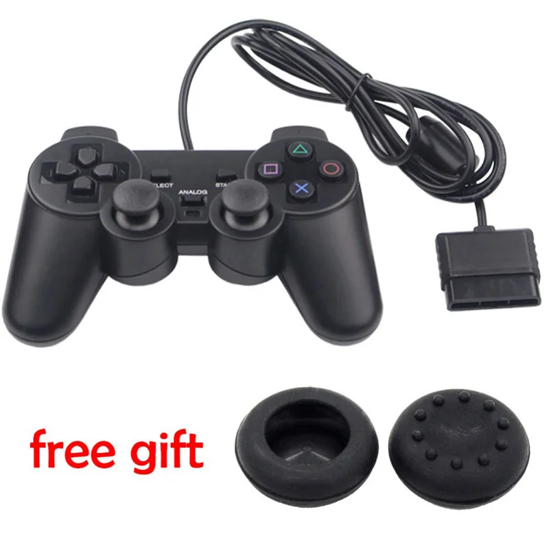 

high quality Interesting Black Gamepad Controller for PS1/PS2 PlayStation Joypad Gamepad with Dual Joystick