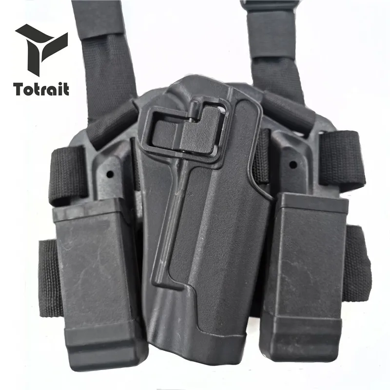 Totrait тактический военный инвентарь Colt 1911 ножная кобура охотничий Быстрый капельный правый пистолет кобура черный/зеленый/песочный - Цвет: black