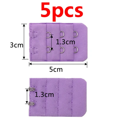 5pcs purple 5/8 шт. Для женщин Удобные Бюстгальтер увеличение, близко расположены чашечки, Размеры ремень бюстгальтеры 3 ряда нижнее белье бюстгальтер застежками - Цвет: 5pcs purple