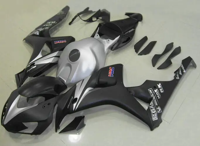 Топ литья под давлением ABS полный обтекатель комплект Подходит для Honda CBR1000RR 06 07 2006 2007 1000RR Обтекатели горячий черный серебряный матовый