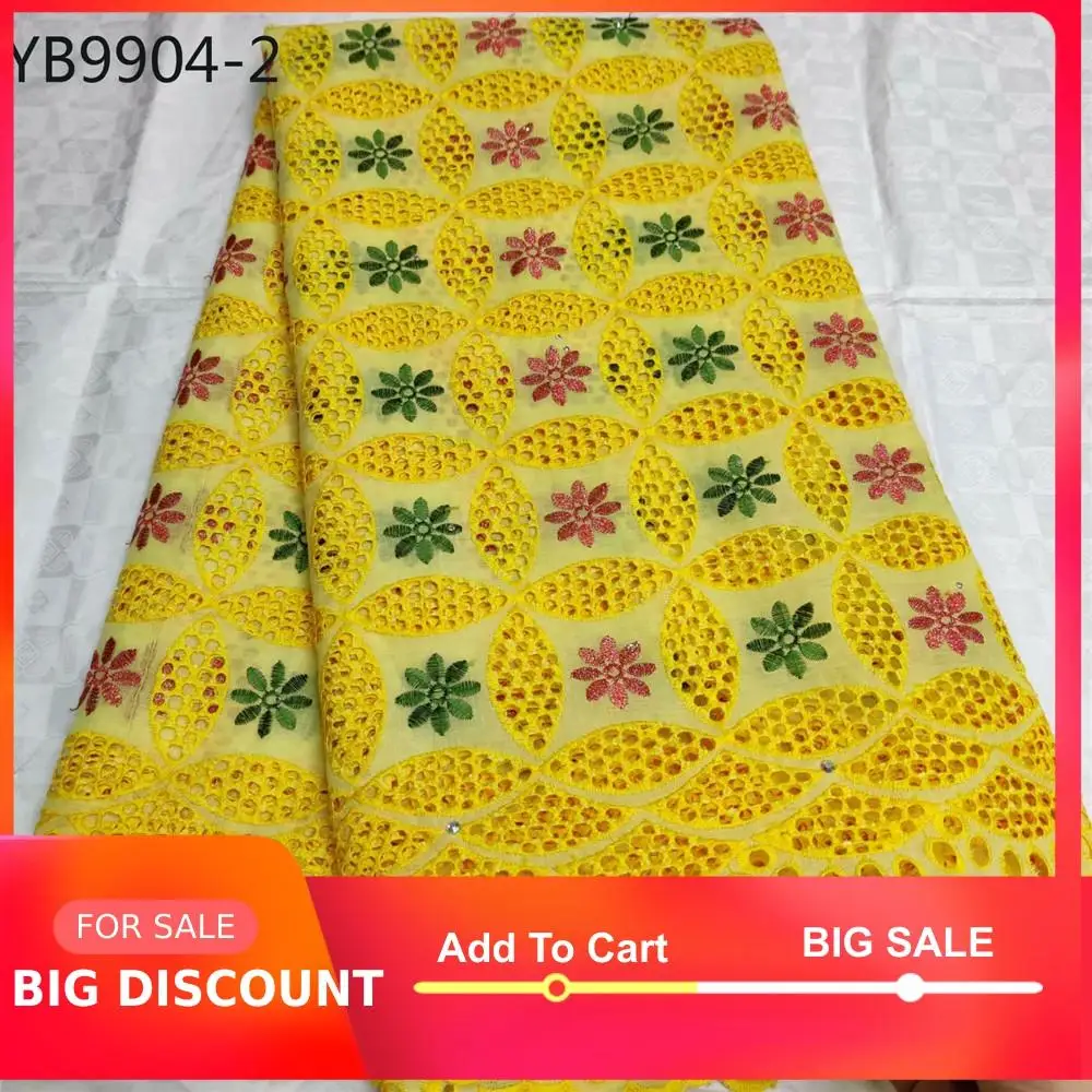 Очень красивые высококачественные африканские швейцарские кружева желтого