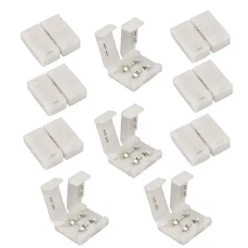 

10Pcs Connector Light RGB 2 Pin Strip LED 5050 3528 Light Strip Connection for White FPC Female Accessories Lighting