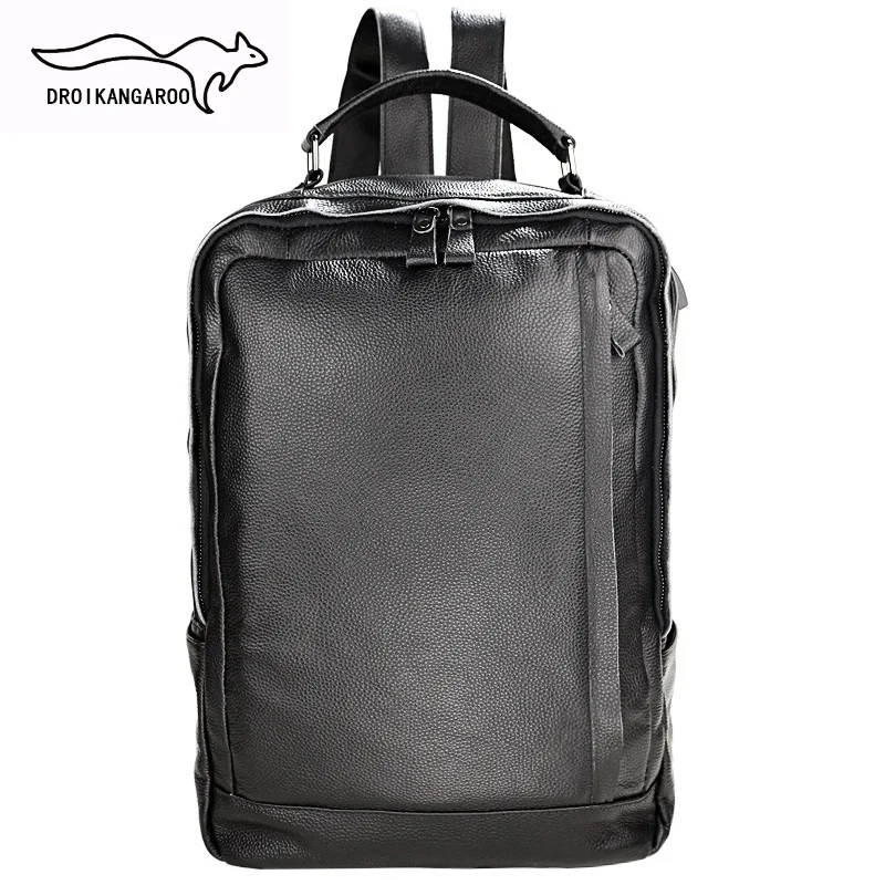 

MEN'S Backpack Men's Business Casual Travel Bag Genuine Leather Full-grain Leather Computer Backpack Korean-style Fashion School