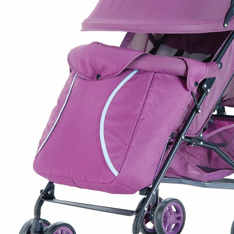 New Winter Baby Stroller Foot Muff Windproof Baby Stroller Foot Cover Cotton Warm Kids Pram Covers Thicken Stroller Accessories - Color: Purple