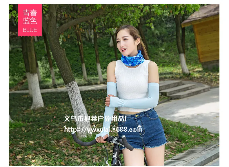 Южная Корея Let's Slim Ice Sleeve Fingerless Running Man вискоза Защита от солнца манжеты подлинный продукт открытый езда УФ-защита