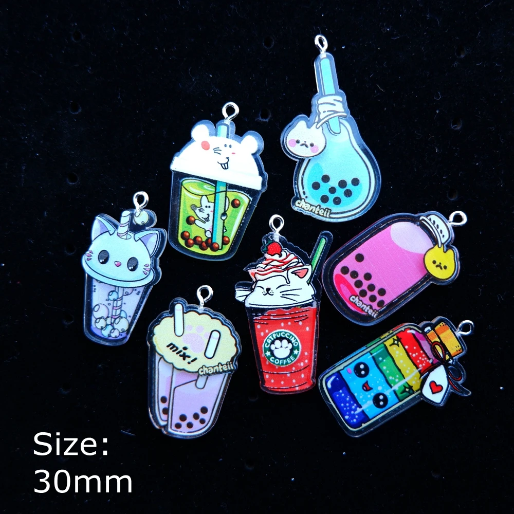 Милые Подвески в виде кофе для украшения браслетов ожерелий сережек брелоков