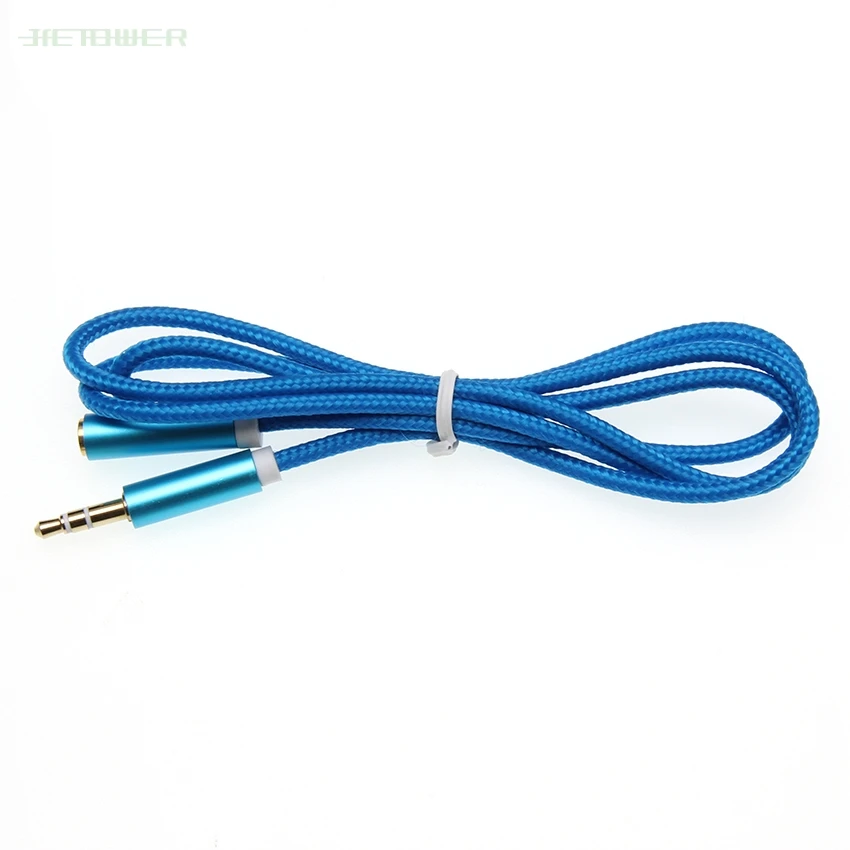 3 5mm Braid Frosted AUX Cables Headphone Extension Cable Jack Male To Female for Computer Extender Cord Audio Cables 100pcs lot