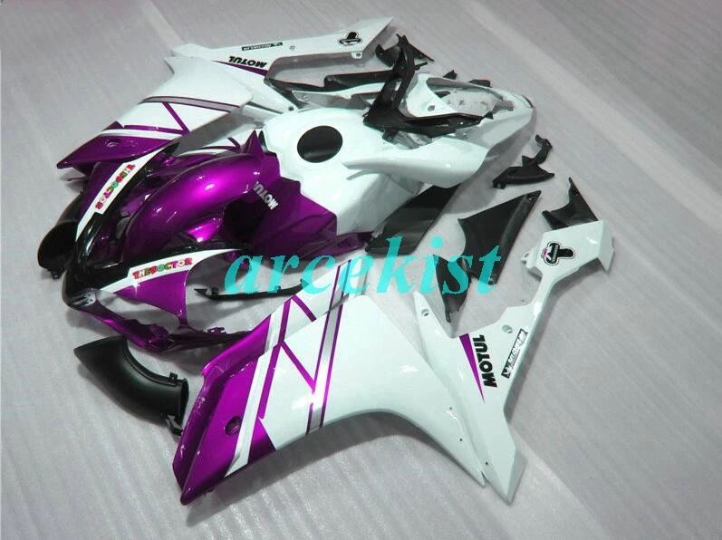 4 подарки ABS прессформы Мотоцикл Обтекатели подходит для Yamaha YZF-1000-R1 2007 2008 07 08 обтекатель кузова набор на заказ Фиолетовый Белый Холодный
