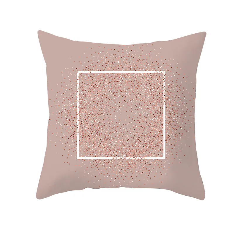 Fuwatacchi розовый Золотой геометрический чехол для подушки Блестящий декоративный чехол на подушки для домашнего дивана полиэфирные наволочки 45*45 см