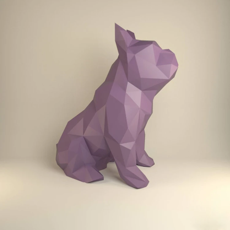 3D Papercraft Paper French Bulldog Wall Cat Black Bedroom Decor Art Garden Decorations Home Hallway Party Decorations Diy Toys