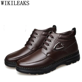 2019 Winter Casual Shoes Men Leather Shoes Men Warm Botas Hombre Mens Snow Boots Winter Boots Men Chaussure Homme Zapatos Aliexpress Com Imall Com