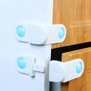 

2 Pcs/Set Corner Safety Lock Drawer Lock Anti-pinch Hand Lock For Children's Safety Kids Safety Protection