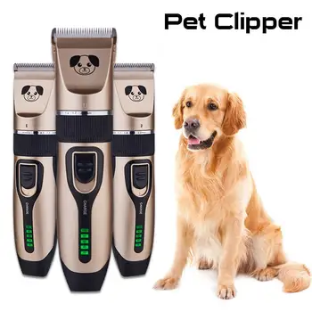 

Hair Clippers for Pets Rechargeable Dog Hair Shaver Grooming Kit Adjustable Ceramic Blade(0.8-2mm) Shaver with Guide Comb