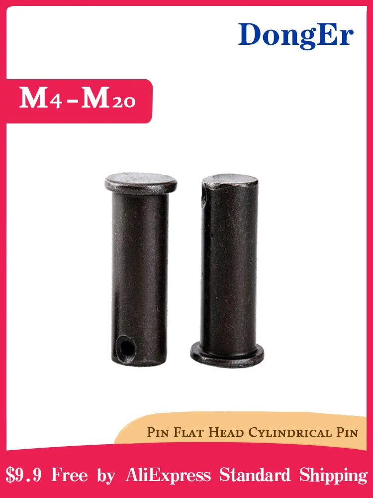 GB882 M3-M16 Dowel Pin Flat Head Cylindrical With Hole Clevis Black Carbon Steel B161 | Обустройство дома
