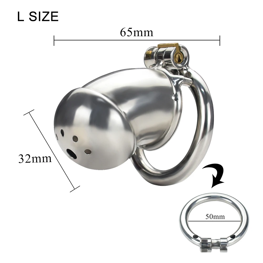 Male Stainless Steel Cock Cage ANNGEOK Penis Ring Chastity Device Sleeve Lock Adult Sex Toy for Men 40/45/45mm Male Stainless Steel Cock Cage ANNGEOK Penis Ring Chastity Device Sleeve Lock Adult Sex Toy for Men 40/45/45mm