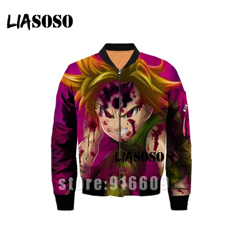 19 Зимняя куртка с 3D принтом Nanatsu No Taizai The Seven Deadly Sins, ветровка, пальто, толстовки, аниме, Толстовка Harajuku - Цвет: 19