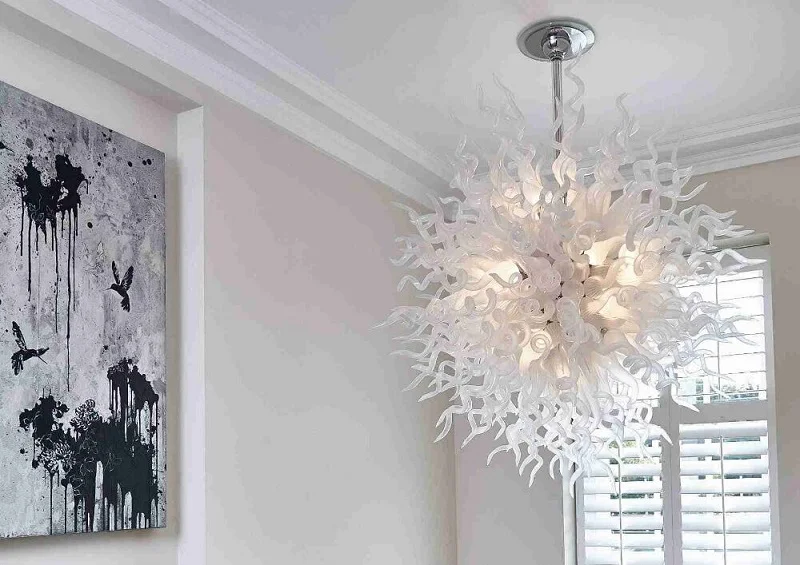 

Blown Glass Home Decor LED Chandelier Hand Blow Glass Chandelier for Study Room