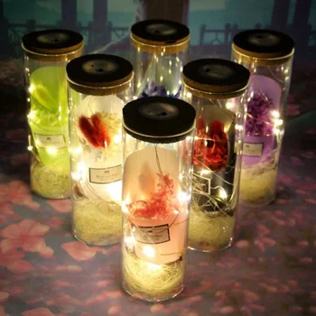 

Hydrangea Bouquet Gift Box Glowing Glass Bouquet Bottle Valentine's Day Girl Birthday Christmas Gift