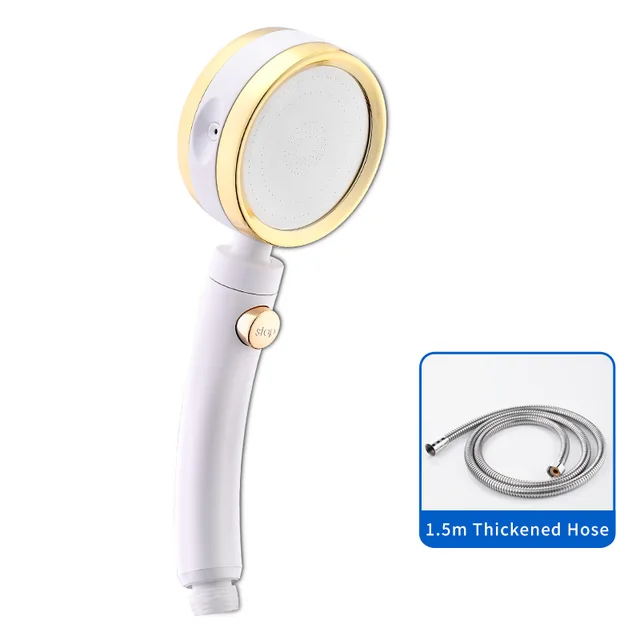 Handheld Shower Head High Pressure 5 Function Adjustable Bath Shower Jets with On/Off Pause Switch Removable Filter with Hose shower head set 4