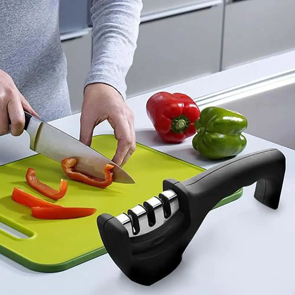 Knife Sharpener 3 Stages Professional Kitchen Sharpening Stone Grinder knives Whetstone Tungsten Diamond Ceramic Sharpener Tool