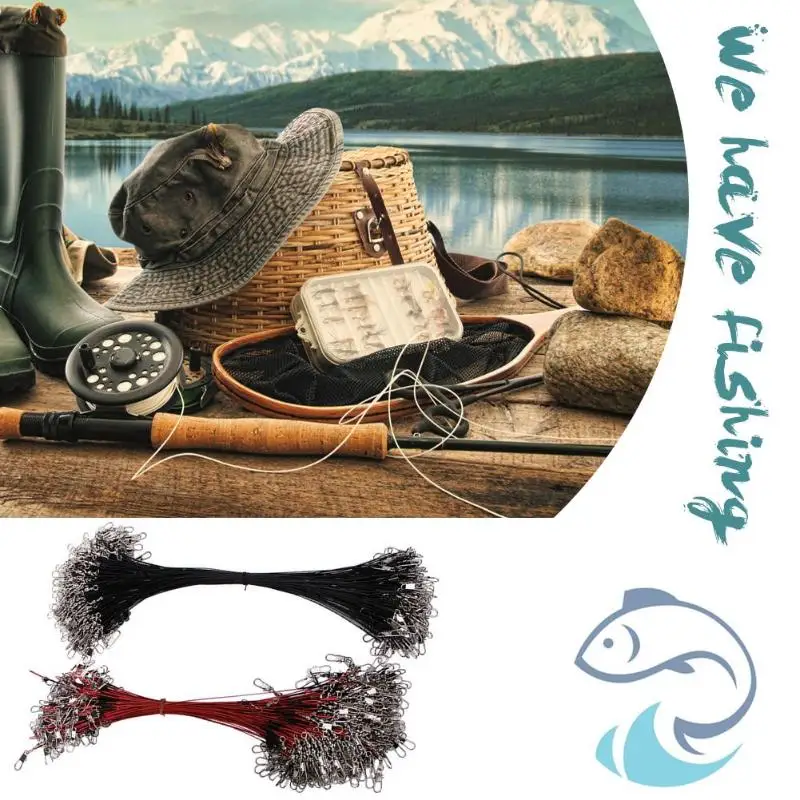 50 шт./компл. Высокоуглеродистая сталь анти-укуса передний проводник рыболовные лески рыболовные снасти Pesca Iscas инструменты рыболовные аксессуары