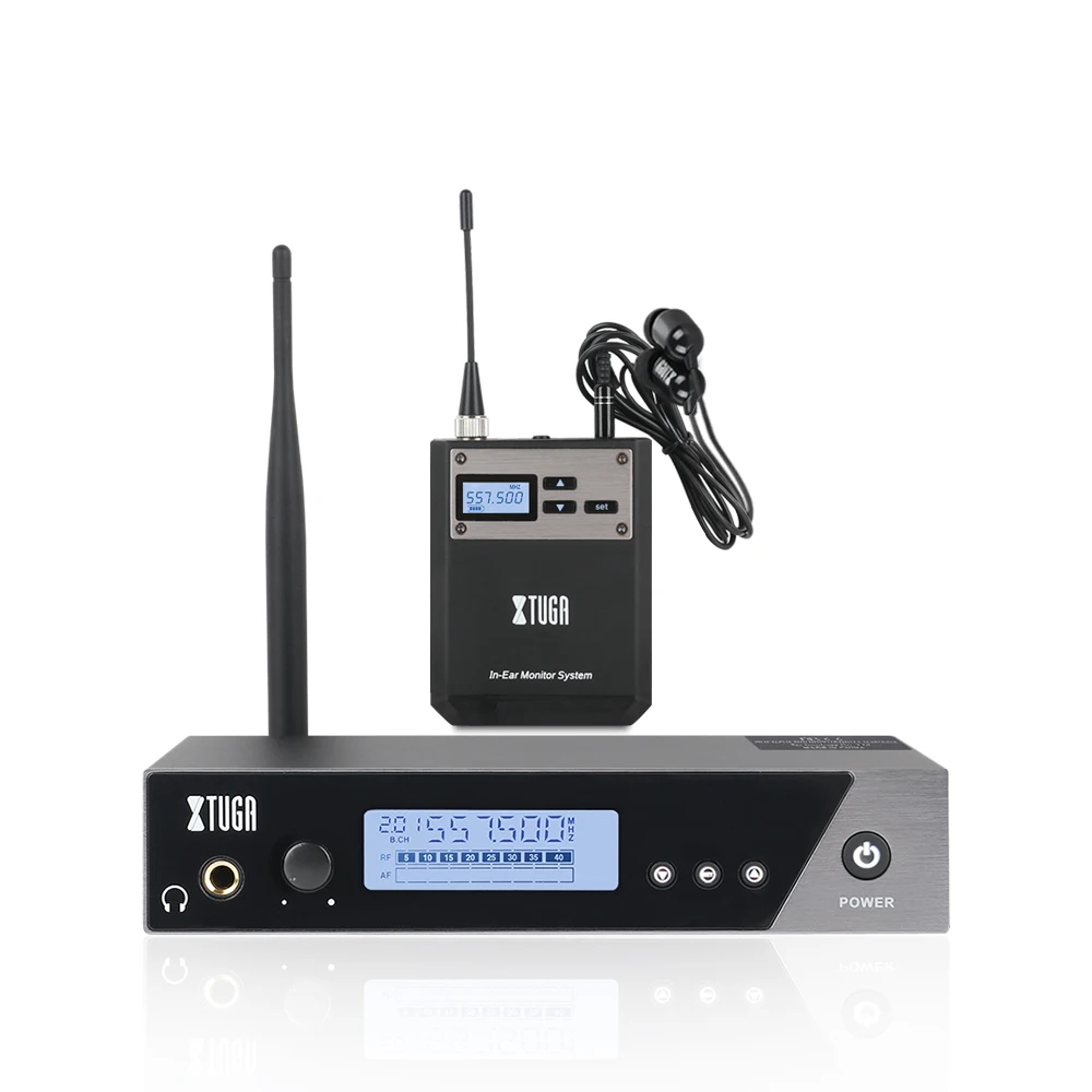 1Bodypack XTUGA IEM1100 весь мета одноканальный UHF Беспроводной в ухо монитор системы 40 частот выбор идеально подходит для сцены - Цвет: 1Bodypack