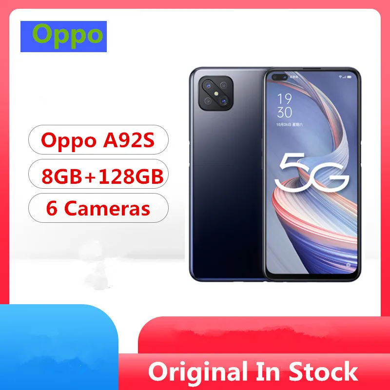 Оригинальный Oppo A92S мобильный телефон с 6 камерами Android 10 0 57 &quotIPS 2400X1080 120 Гц 8 ГБ ОЗУ