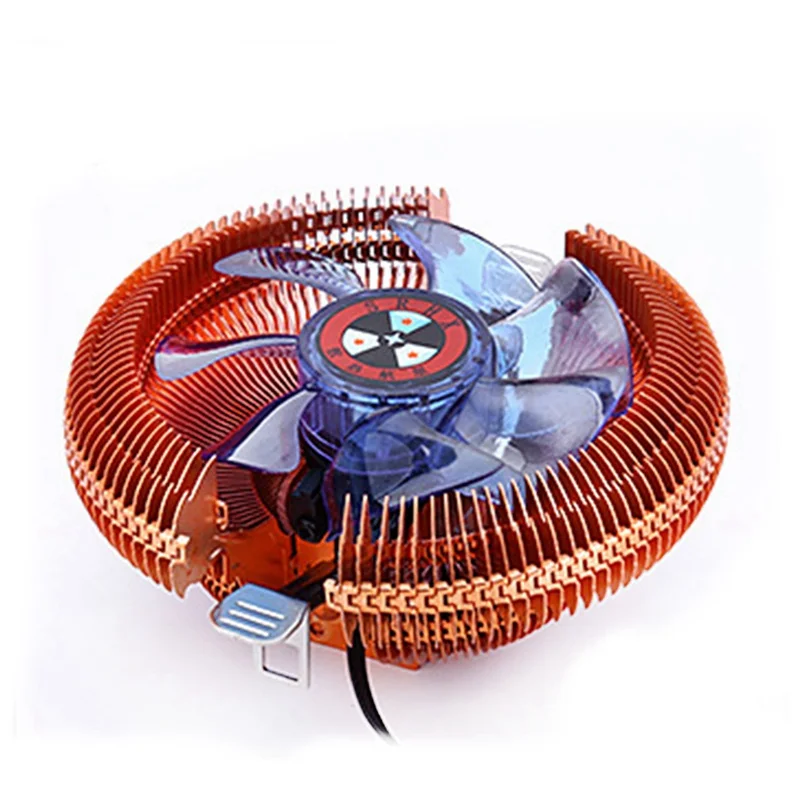 coppery Вентилятор охлаждения процессора для Intel LGA775 1155 AM2 AM3 754 Вентилятор охлаждения процессора Вентилятор компьютера - Цвет: coppery
