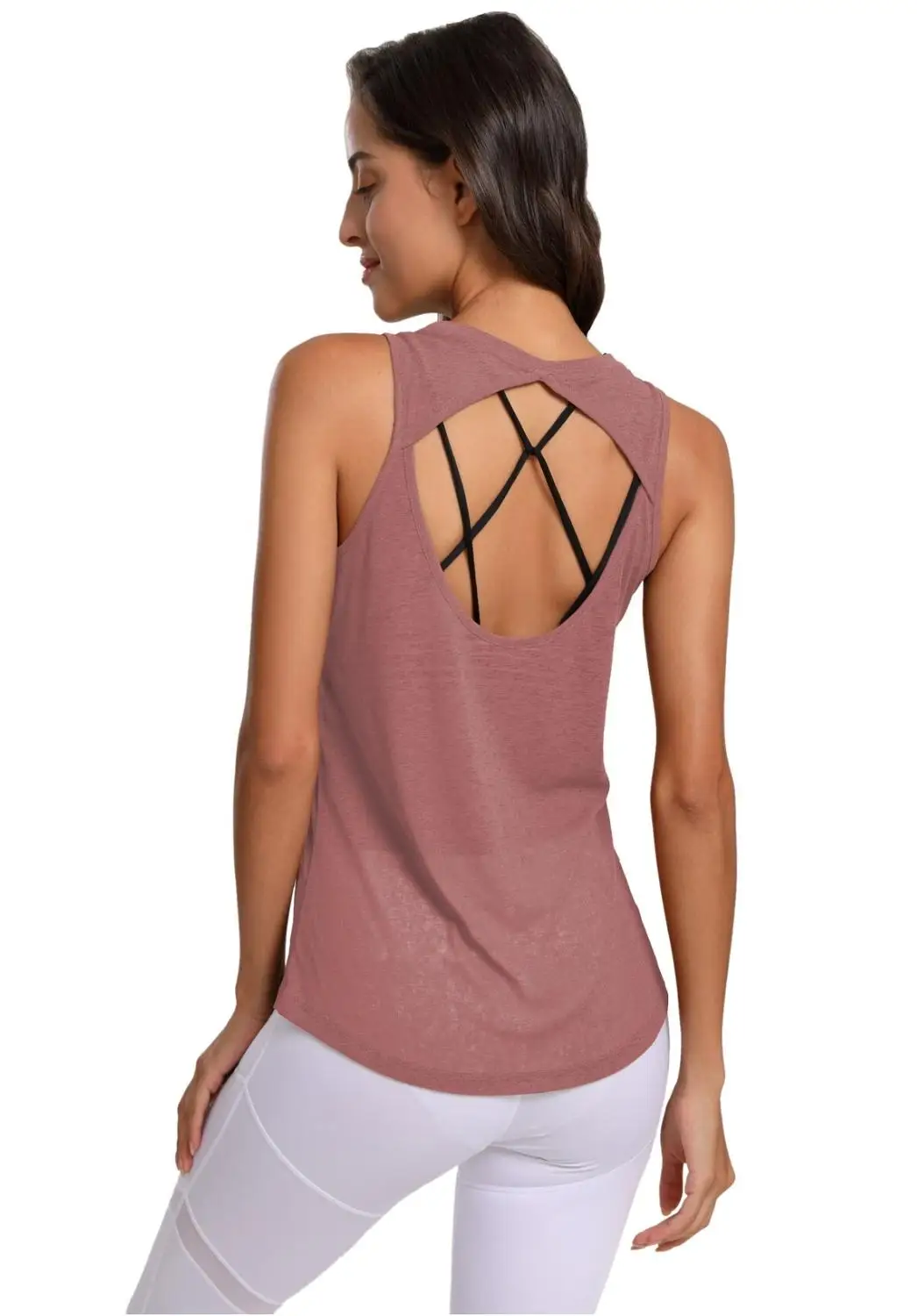 

New Sleeveless Womens Yoga Tops and Blouses Sports Backless Running Vest Top Tank Quick Dry Fitness T-shirt Gym Clothing Female