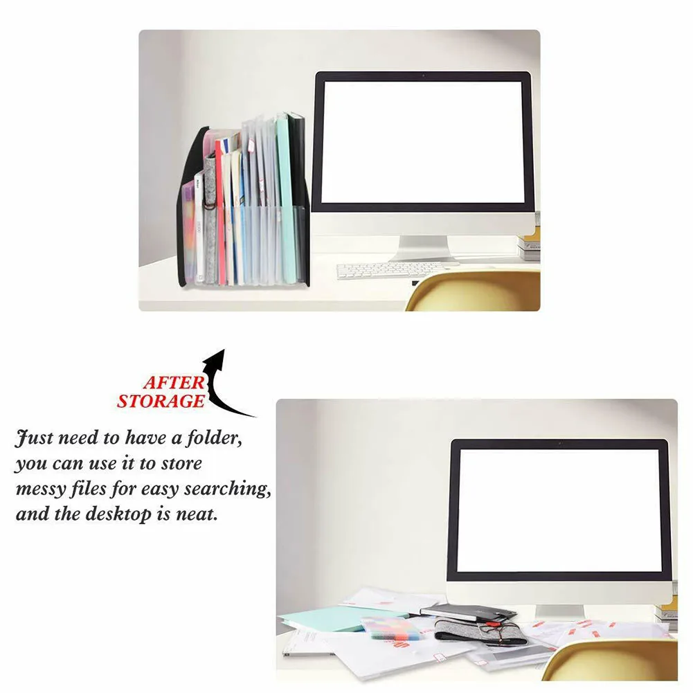  A4 Gifts Document Organiser Protective Student Stationery Expanding Receipt Envelopes Desk Storage 