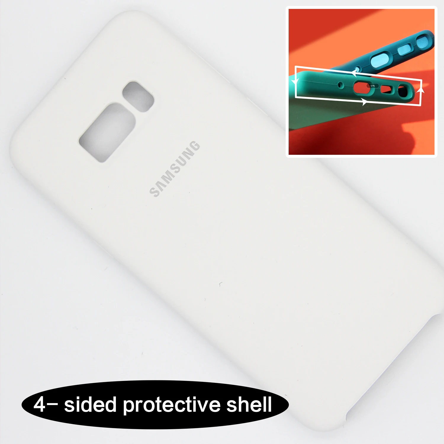 White samsung Galaxy S8/S8 Plus жидкий силиконовый чехол шелковистый мягкий на ощупь защитный чехол для samsung s8 - Цвет: White