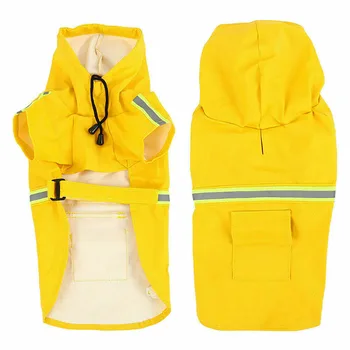 

Dog Raincoat Reflective Puppy Rain Coat with Hood Reflective Waterproof Dog Clothes Soft Breathable Pet Cat Small Dog Rainwear