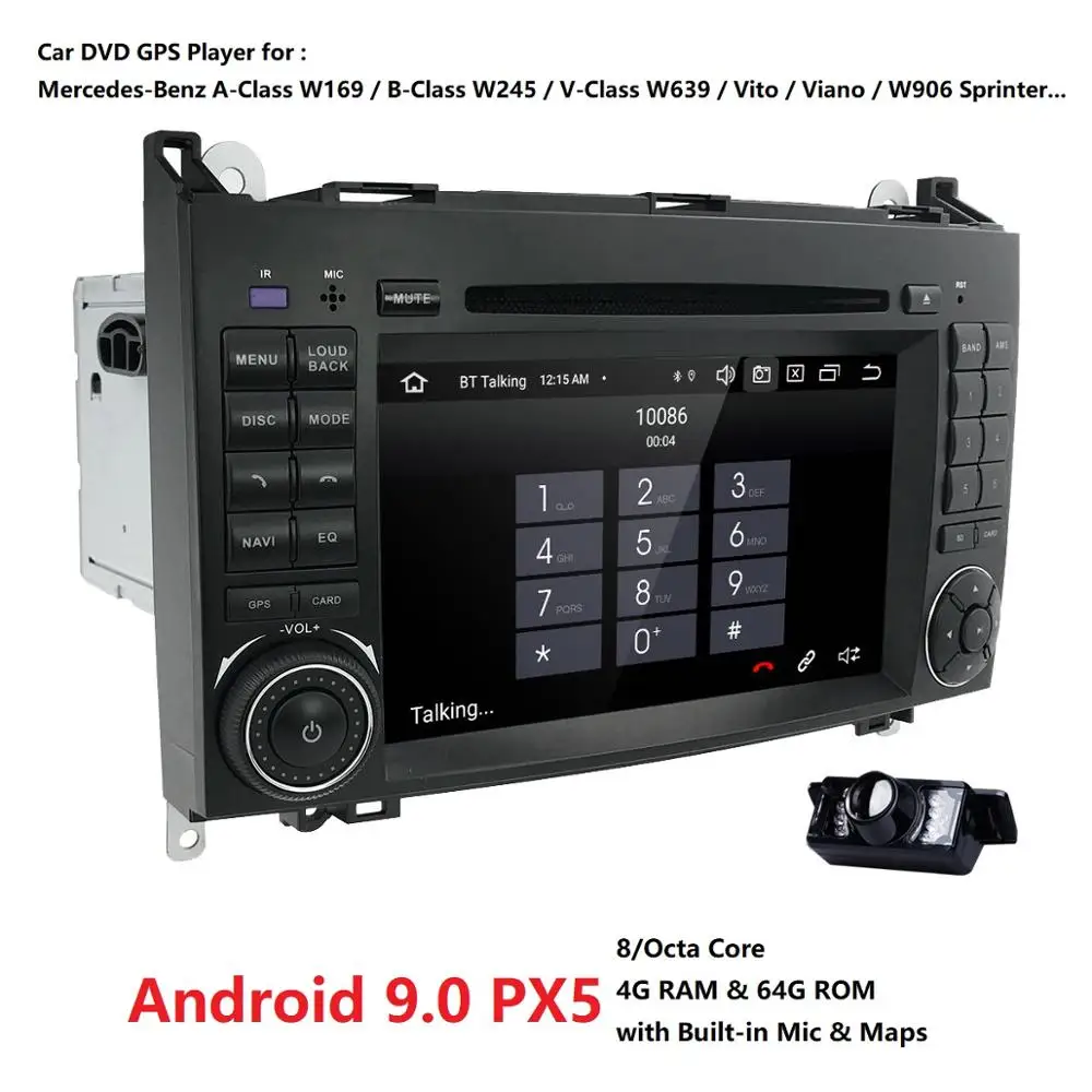 4 грамма OctaCore8 1024*600 2din автомобильный DVD андроид 8,0 PX5 для Mercedes/benz B200 A160 Viano Vito радио gps-навигатор BT Встроенный микрофон Wi-Fi